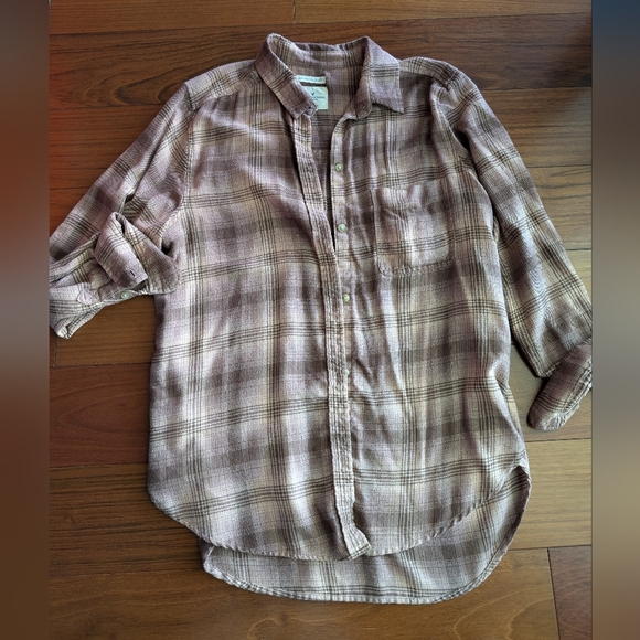 Light pink and brown flannel - Picture 2 of 7